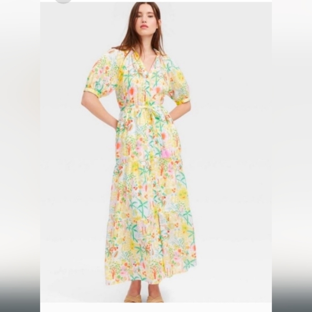 Target x Roller Rabbit Pastel Floral Tie-Waist Maxi Dress New Tags NWT